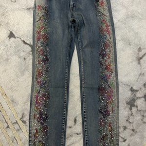 Z12586 Claire Denim with Rainbow Color Swarovski C